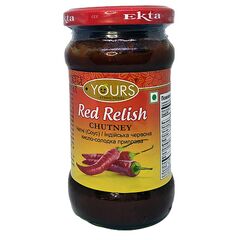 ​Чатни кисло-сладкая приправа (соус) Red Relish Chutney Yours 323 грамма