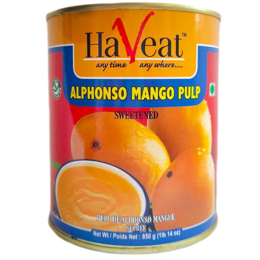 Пюре з манго Alphonso Haveat 850 грам консервований, Название: Пюре с манго Alphonso