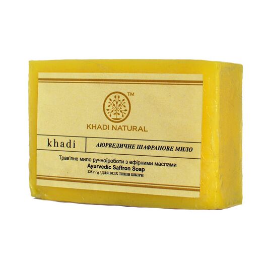 Аюрведическое шафрановое мыло Khadi 125г., С ароматом: шафрана