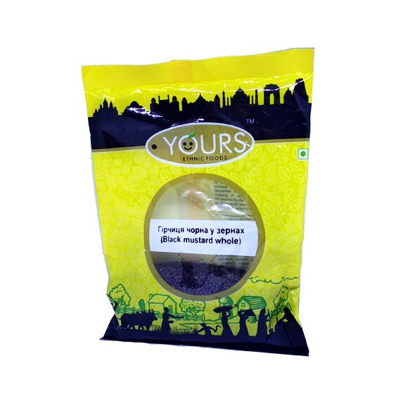 Горчица черная в зернах Black mustard whole Yours 100 г Горчица черная в зернах Black mustard whole Yours 100 г